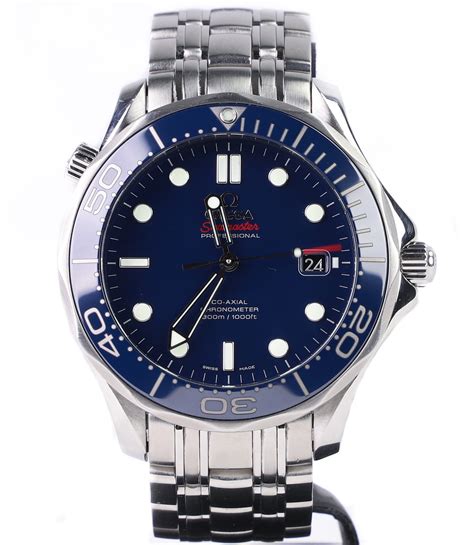 omega seamaster 300 co-axial blue